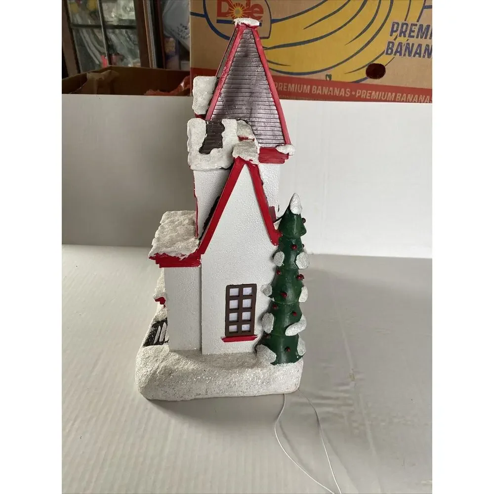 Martha Stewart Living Pepperberry Lane Holiday Christmas House Ceramic Light Up‎